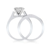 2.04 Carat Solitaire Ring With Baguette Band