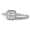 2.80 Carat Princess Cut CZ Wedding Ring Set