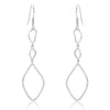 Sterling Silver CZ Large Dropdown Earrings