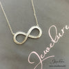 Sterling Silver Signity CZ Infinity Sign Necklace