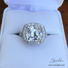 5.5 Carat Cushion Cut Cubic Zirconia Statement Ring