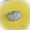 3.5 CTW Cushion Cut Fancy CZ Statement Ring