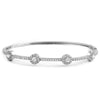 Sterling Silver Signity CZ 4 Halo Bangle
