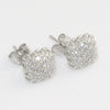 Sterling Silver Micropave Puffed Square CZ Studs