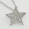 Silver Cubic Zirconia Star Pendant Necklace Set