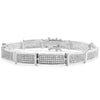 White Gold Finish Micropave CZ Bracelet