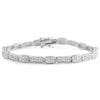 Silver Tone Small CZ Micropave Bracelet