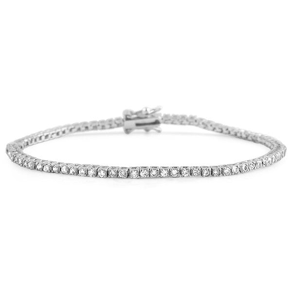 Silver Tone 2.70 CTW CZ Tennis Bracelet