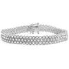 White Gold Finish Fancy 10 Carat CZ Bracelet