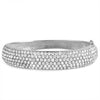 11.40 CTW Large Silver Tone CZ Bangle