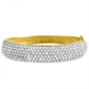 11.40 CTW Large Gold Tone CZ Bangle