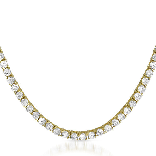 24 CTW Gold Tone Simulated Diamond Necklace