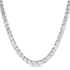 41 CTW Graduating CZ Necklace Silver Tone