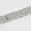 White Gold Finish Micropave CZ Bracelet