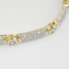 Gold Two Tone Elegant CZ Womens Bracelet