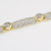 Gold Two Tone Elegant CZ Womens Bracelet