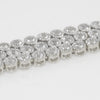 White Gold Finish Fancy 10 Carat CZ Bracelet