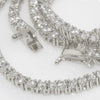 5.28 CTW CZ Tennis Necklace Silver Tone