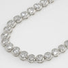 Silver Tone Bezel Set Graduating CZ Necklace