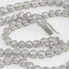 Silver Tone Bezel Set Graduating CZ Necklace