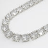 41 CTW Graduating CZ Necklace Silver Tone