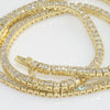 7.5 CTW Fancy Princess Cut CZ Gold Necklace