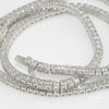 7.5 CTW Silver Tone Princess Cut CZ Necklace