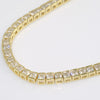 43.68 CTW Gold Tone Princess Cut CZ Necklace