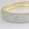 11.40 CTW Large Gold Tone CZ Bangle