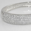 11.40 CTW Large Silver Tone CZ Bangle