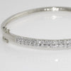 3 CTW AAA Cubic Zirconia Bangle Silver Tone