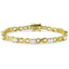 Oval Cubic Zirconia XO Gold Bracelet