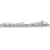 Oval Cubic Zirconia XO Silver Tone Bracelet