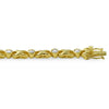 3.50 CTW Gold Tone XO Bezel Set CZ Bracelet