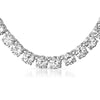 96 Carat Oversized Silver CZ Tennis Necklace