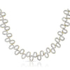 5.4 CTW Gold Tone CZ Wide Fashion Necklace