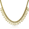 Gold Tone Fancy CZ Chandelier Necklace