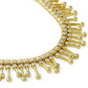 Gold Tone Fancy CZ Chandelier Necklace