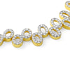 5.4 CTW Gold Tone CZ Wide Fashion Necklace