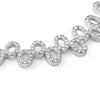 5.4 CTW Silver Tone CZ Wide Fashion Necklace