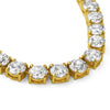 96 Carat Oversized Gold Tone CZ Tennis Necklace