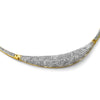 Gold Tone CZ Micropave Evening Necklace