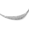 Silver Tone CZ Micropave Evening Necklace