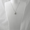 Sterling Silver Modern Oval CZ Necklace