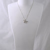 Sterling Silver CZ Horse Pendant Necklace Set
