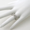 Sterling Silver CZ Fancy Floral Art Deco Ring
