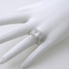 4.80 CTW CZ Cushion Cut Halo Fashion Ring
