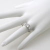 Sterling Silver Fancy Art Deco 3 Stone CZ Ring