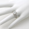 3.10 CTW Sterling Silver CZ Halo Engagement Ring