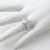 2.90 CTW Oval Cut Cubic Zirconia Silver Fashion Ring